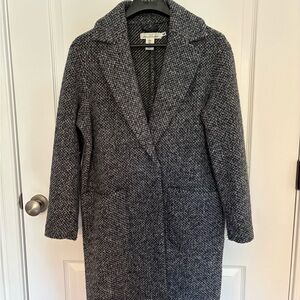 H&M Gray Textured Pea Coat
